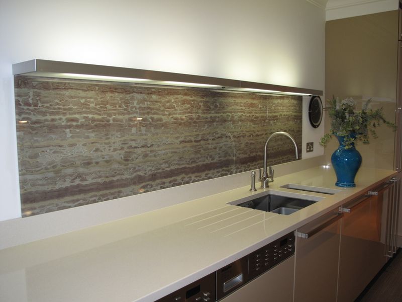 Glass backsplash for Blog